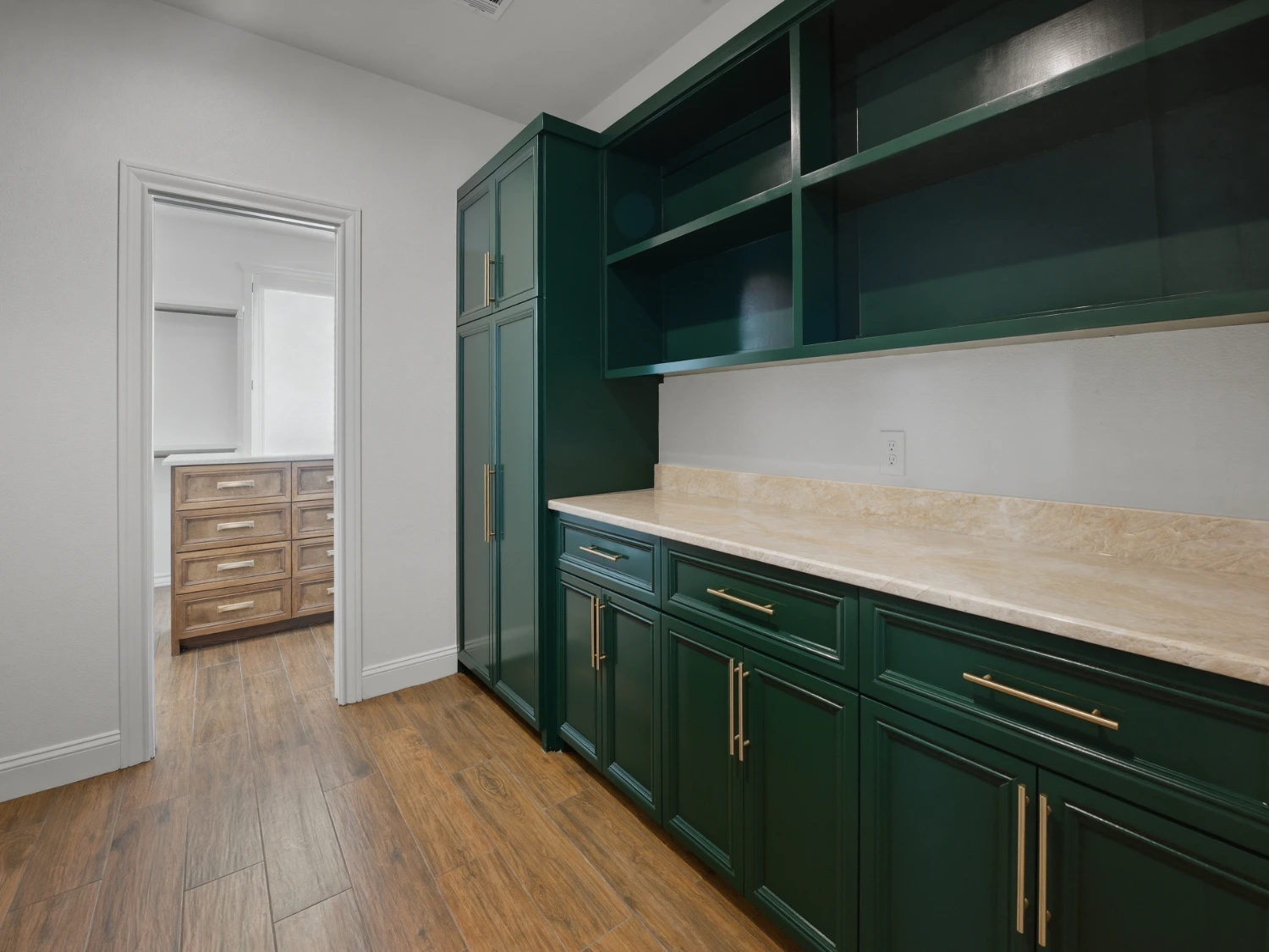 In-house custom cabinet installation during home remodel in Midland TX